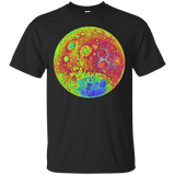 Moon Color Topography Space Shirt
