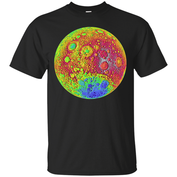 Moon Color Topography Space Shirt
