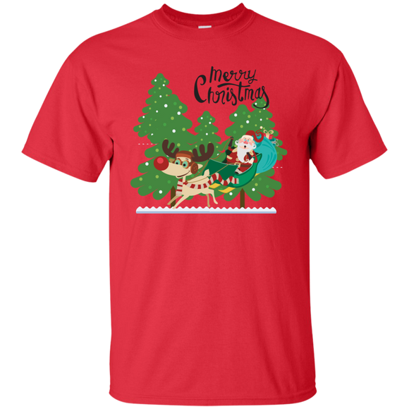 Santa Sleigh Shirt in Youth & Adult Styles